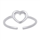 Sterling Silver Heart Toe Ring