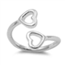 Load image into Gallery viewer, Sterling Silver Heart Shape Toe Ring, Face Height 12mm