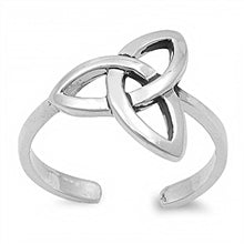 Load image into Gallery viewer, Sterling Silver Celtic Design Shape Toe RingAndFace Height  12mm