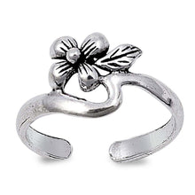 Load image into Gallery viewer, Sterling Silver Flower Toe Ring
