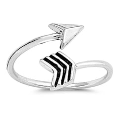 Sterling Silver Oxidized Arrow Toe Ring