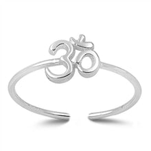 Load image into Gallery viewer, Sterling Silver Om Sign Toe Ring
