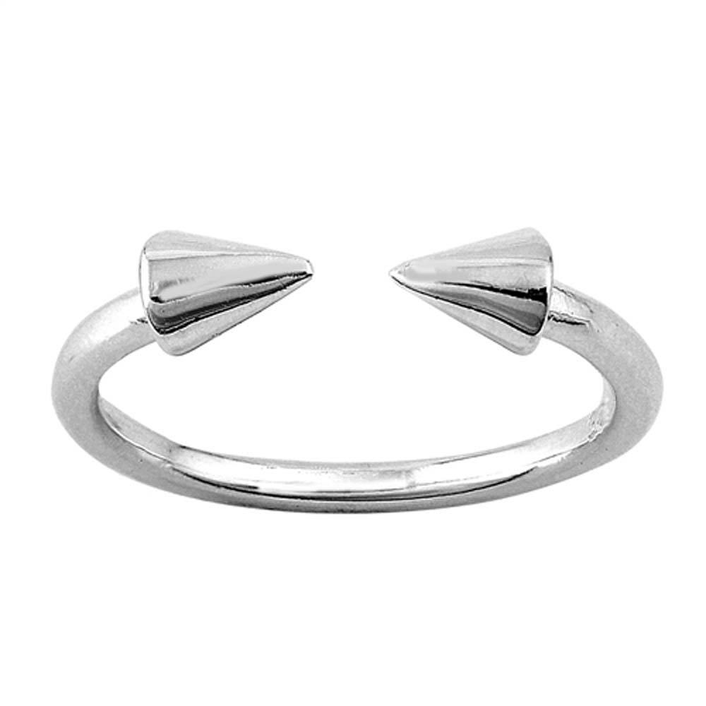 Sterling Silver Cone Shape Toe RingAndFace Height 4mm