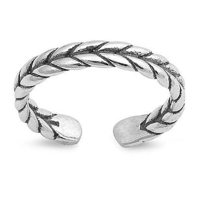 Sterling Silver Braid Toe Ring
