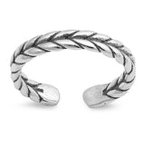 Sterling Silver Braid Toe Ring