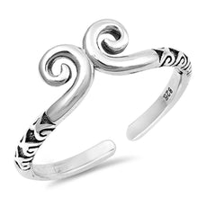Load image into Gallery viewer, Sterling Silver Spiral Shape Toe RingAndFace Height 6mm