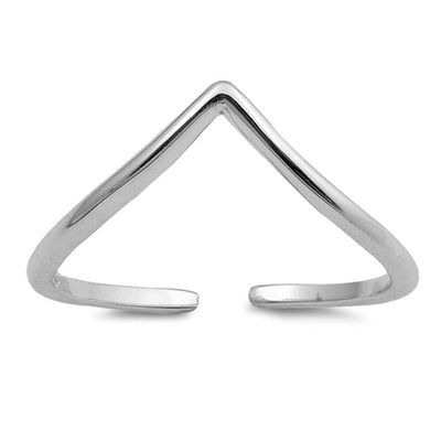 Sterling Silver V Shape Toe Ring