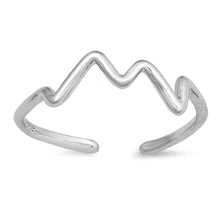 Load image into Gallery viewer, Sterling Silver Zig Zag Shape Toe RingAndFace Height  4mm