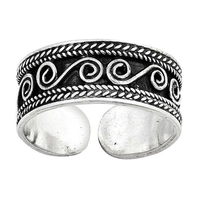 Sterling Silver Bali Design Toe Ring