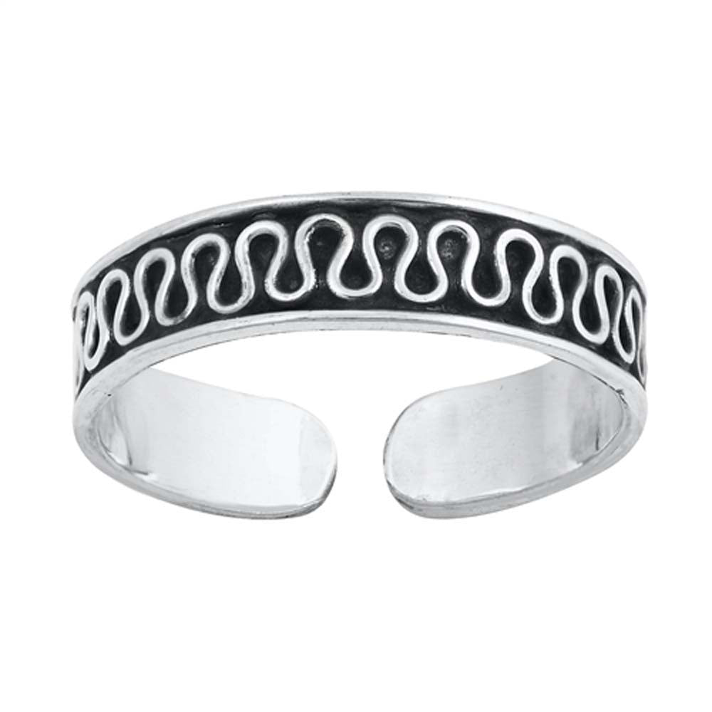 Sterling Silver Bali Design Toe Ring