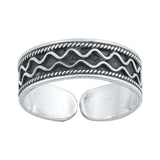Sterling Silver Bali Design Toe Ring