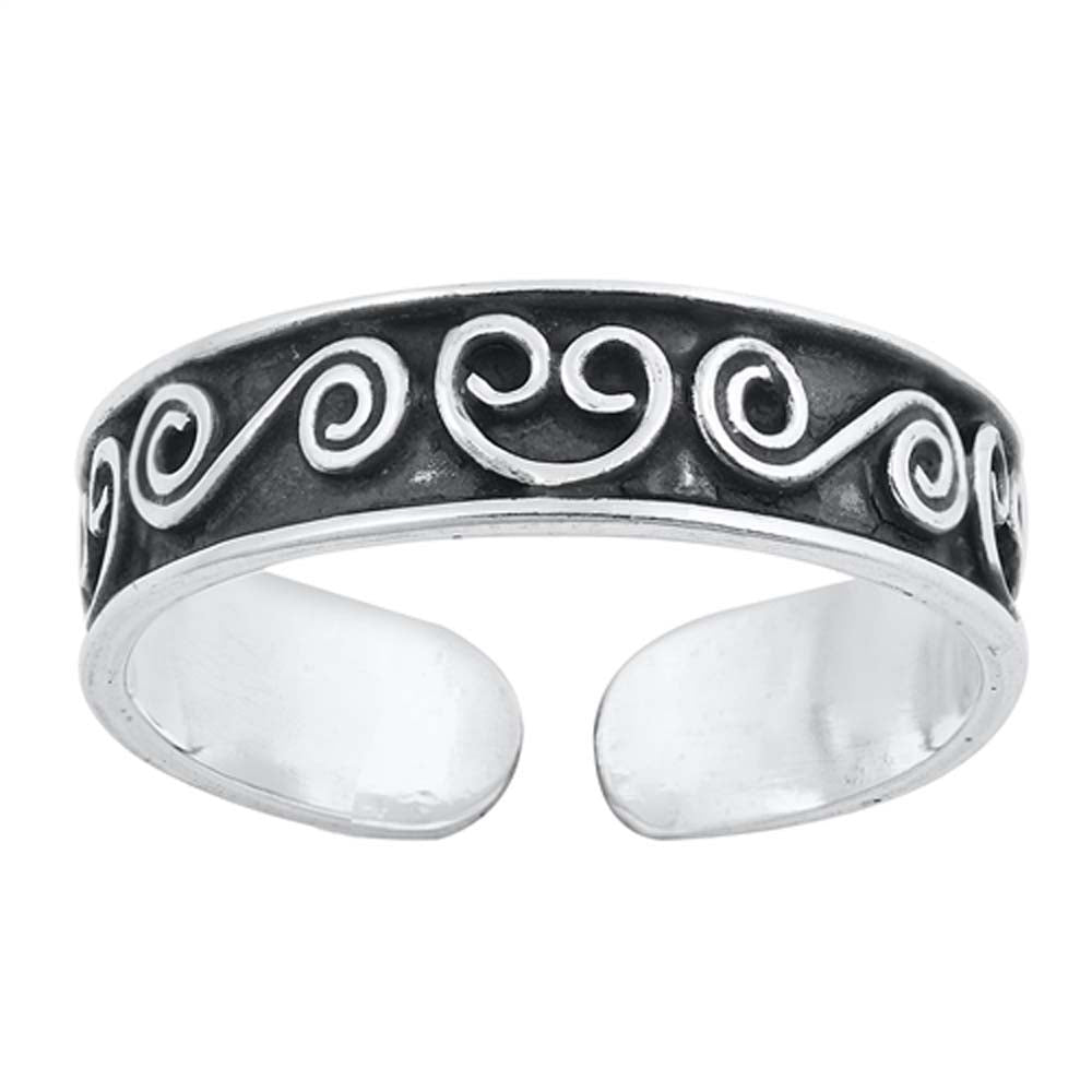 Sterling Silver Bali Design Toe Ring