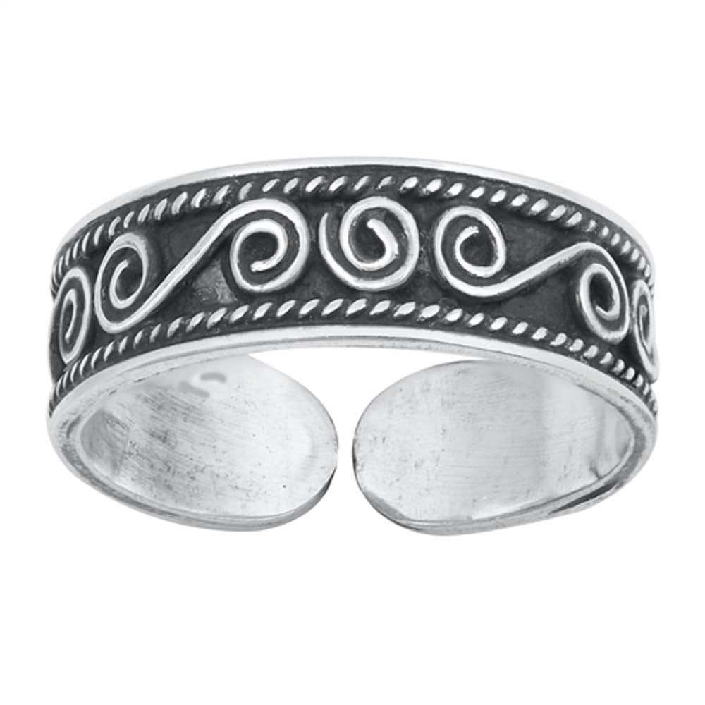 Sterling Silver Bali Design Toe Ring