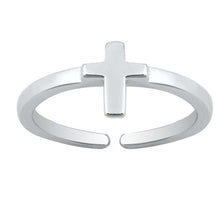 Load image into Gallery viewer, Sterling Silver Cross Toe Ring