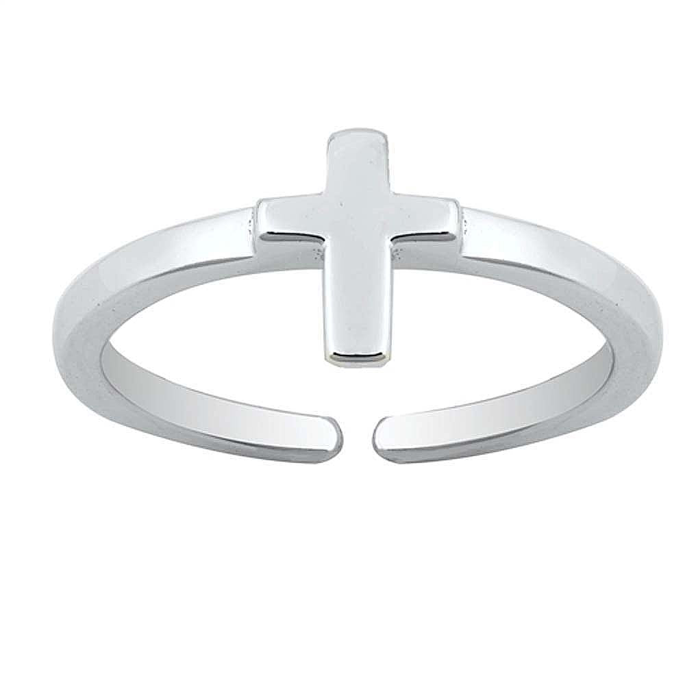 Sterling Silver Cross Toe Ring