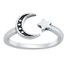 Load image into Gallery viewer, Sterling Silver Moon and Star Toe Ring