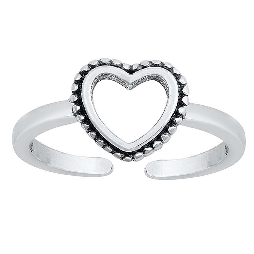 Sterling Silver Heart Toe Ring