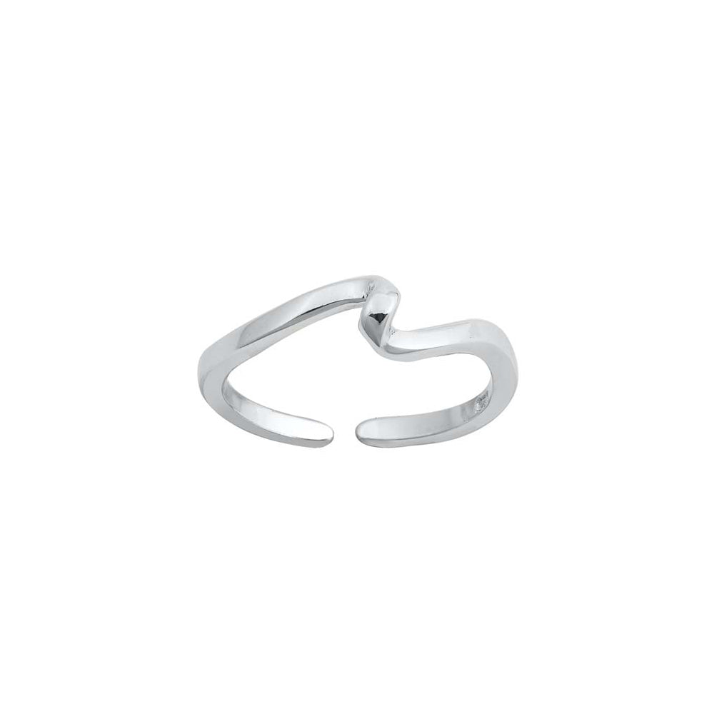 Sterling Silver Wavy Toe Ring