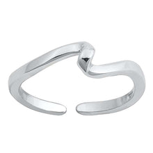 Load image into Gallery viewer, Sterling Silver Wavy Toe Ring