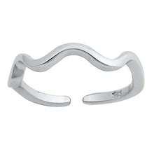 Load image into Gallery viewer, Sterling Silver Wavy Toe Ring