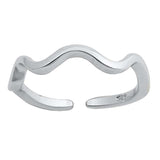 Sterling Silver Wavy Toe Ring