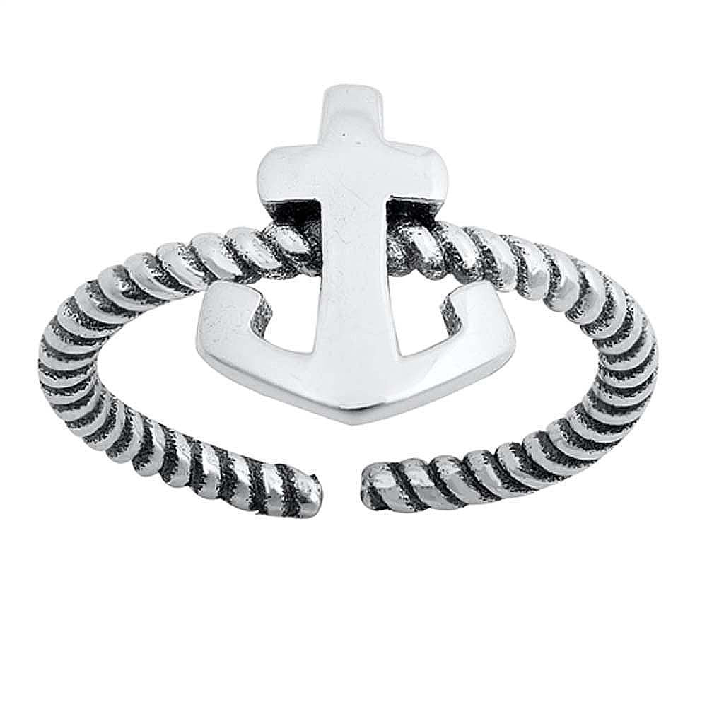 Sterling Silver Anchor Toe Ring