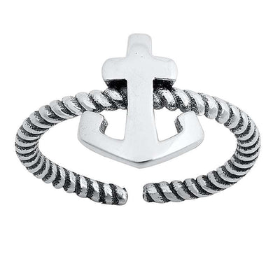 Sterling Silver Anchor Toe Ring