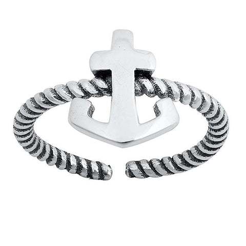 Sterling Silver Anchor Toe Ring
