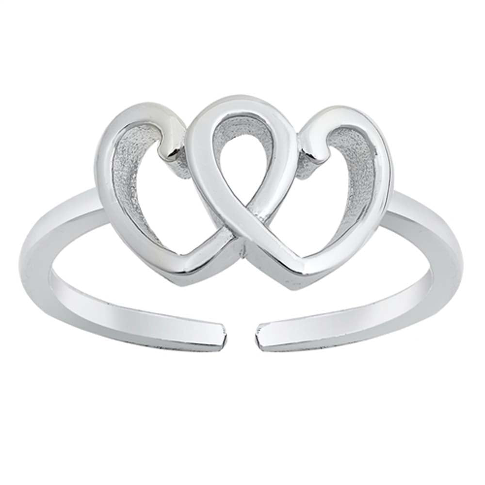 Sterling Silver Heart Toe Ring