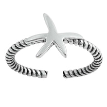 Load image into Gallery viewer, Sterling Silver Starfish Toe Ring