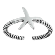 Load image into Gallery viewer, Sterling Silver Starfish Toe Ring
