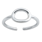 Sterling Silver Oval Toe Ring