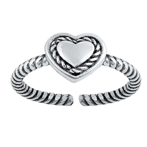 Sterling Silver Heart Toe Ring