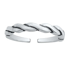 Sterling Silver Rope Toe Ring