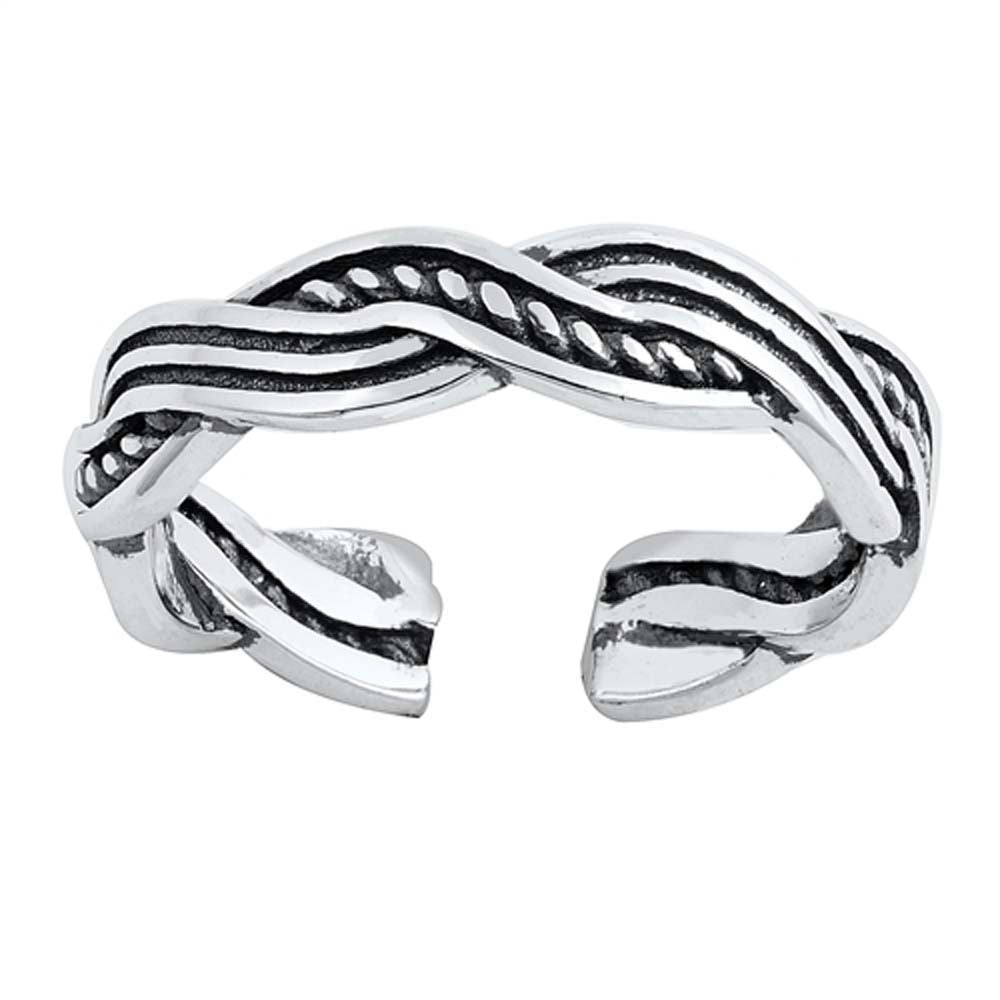 Sterling Silver Braid Toe Ring