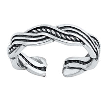 Load image into Gallery viewer, Sterling Silver Braid Toe Ring