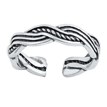 Load image into Gallery viewer, Sterling Silver Braid Toe Ring