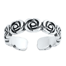 Load image into Gallery viewer, Sterling Silver Flowers Toe Ring