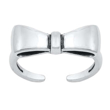 Load image into Gallery viewer, Sterling Silver Bow Toe Ring