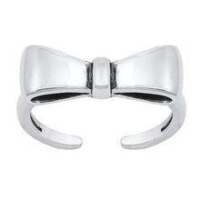 Load image into Gallery viewer, Sterling Silver Bow Toe Ring