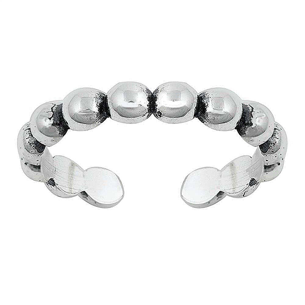 Sterling Silver Beads Toe Ring