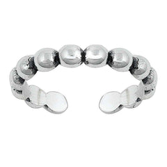 Sterling Silver Beads Toe Ring