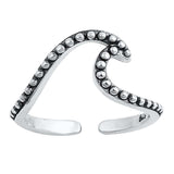Sterling Silver Wave Toe Ring
