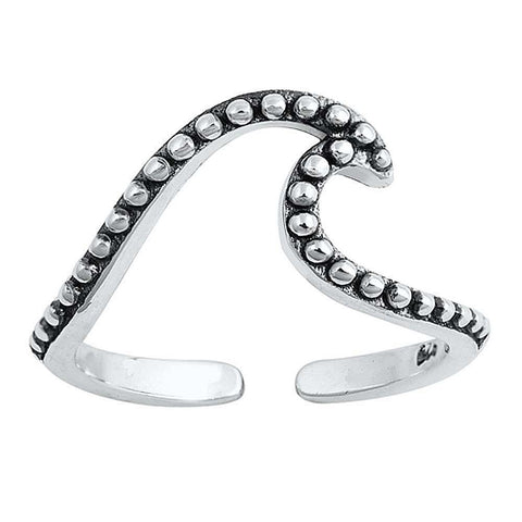 Sterling Silver Wave Toe Ring
