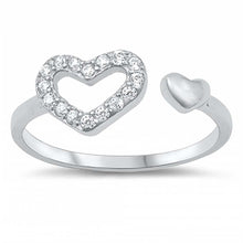 Load image into Gallery viewer, Sterling Silver Hearts Toe Ring