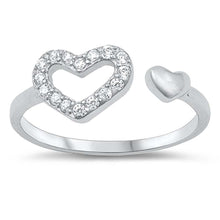 Load image into Gallery viewer, Sterling Silver Hearts Toe Ring