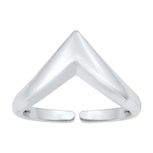 Load image into Gallery viewer, Sterling Silver Rhodium Plated V Shaped Toe Ring