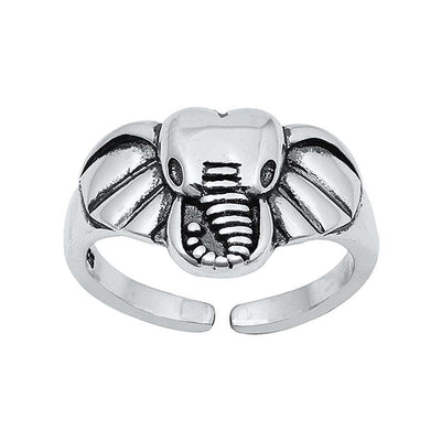Sterling Silver Elephant Head Toe Ring