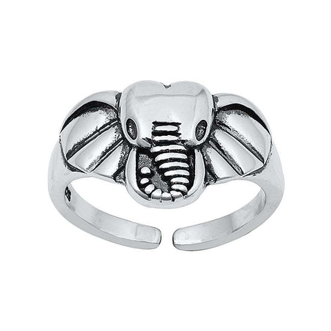 Sterling Silver Elephant Head Toe Ring
