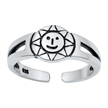 Load image into Gallery viewer, Sterling Silver Sun Toe Ring